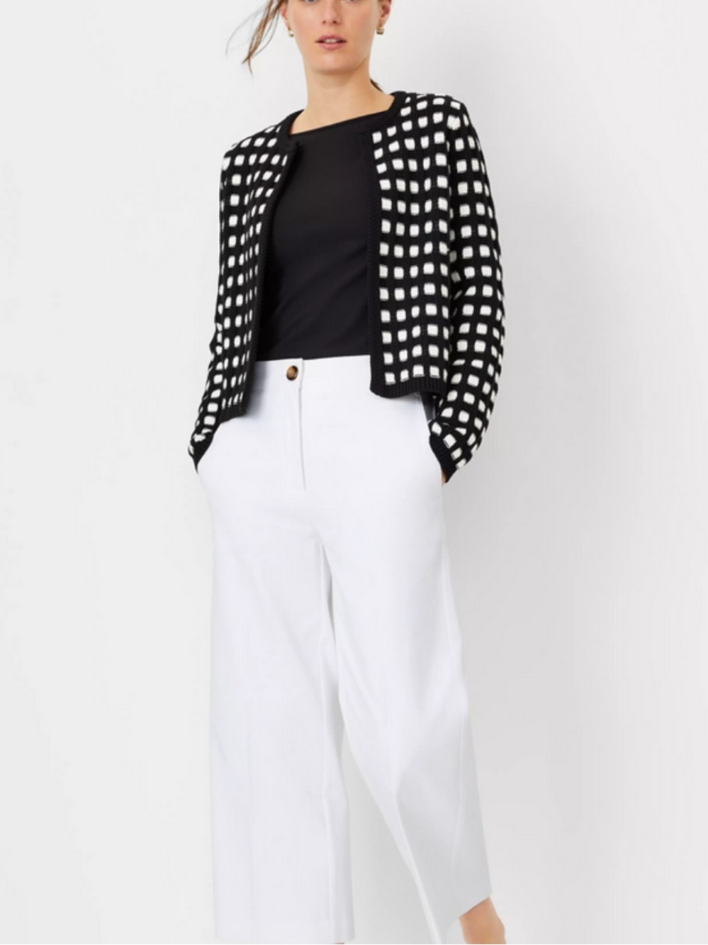 NWT Ann Taylor Geo Stitch Sweater Cardigan